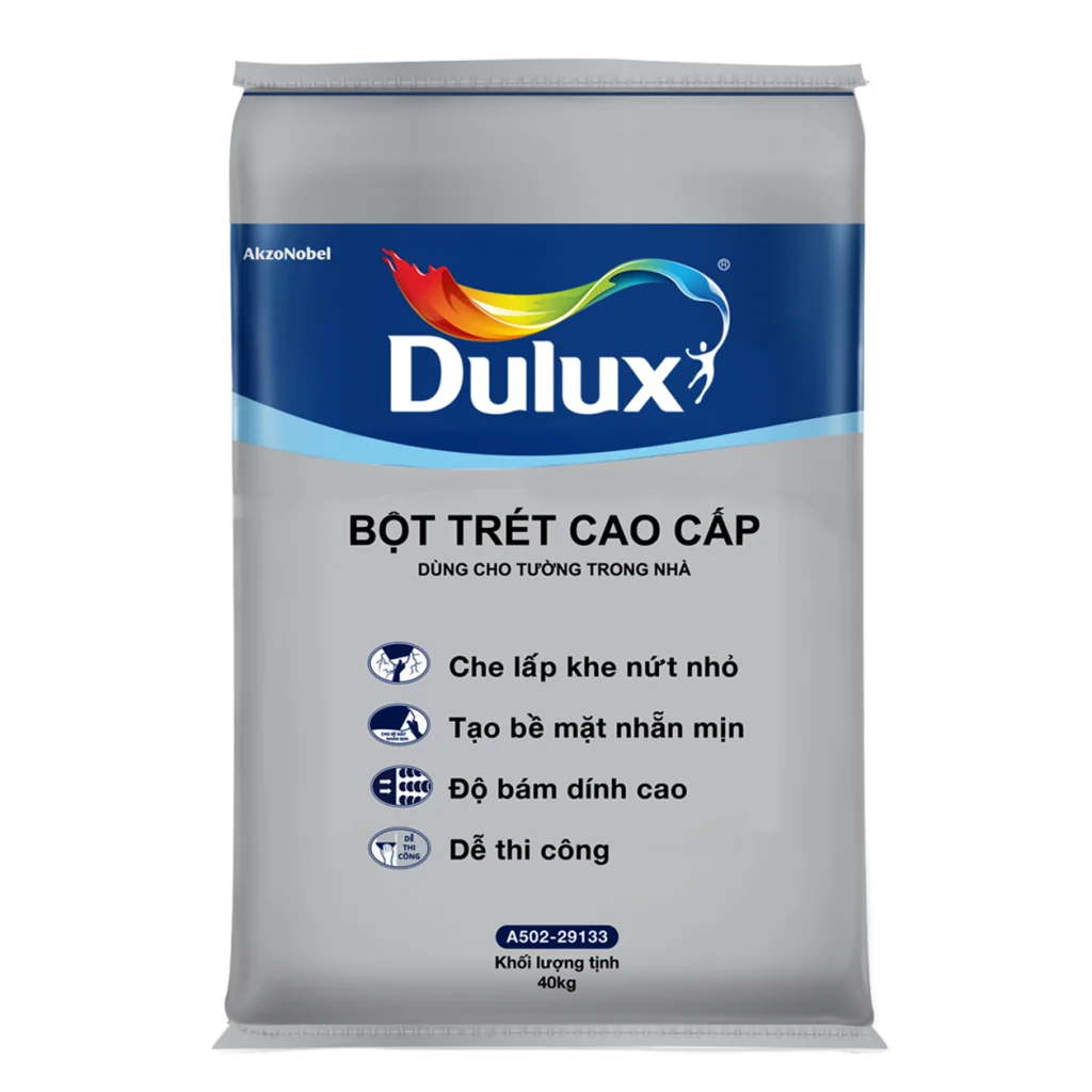 Bột trét tường cao cấp Dulux trong nhà – 40kg