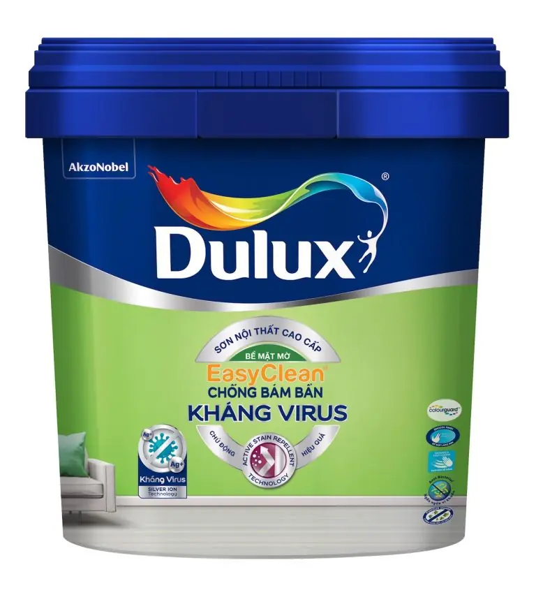 Sơn Dulux EasyClean Chống Bám Bẩn Kháng Virus – Bề Mặt Mờ