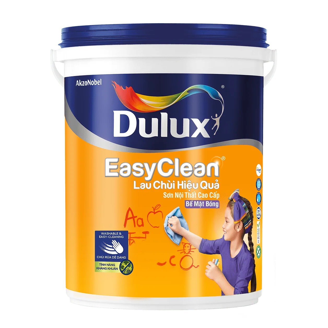 Sơn Dulux Easyclean Lau Chùi Hiệu Quả Bề Mặt Bóng
